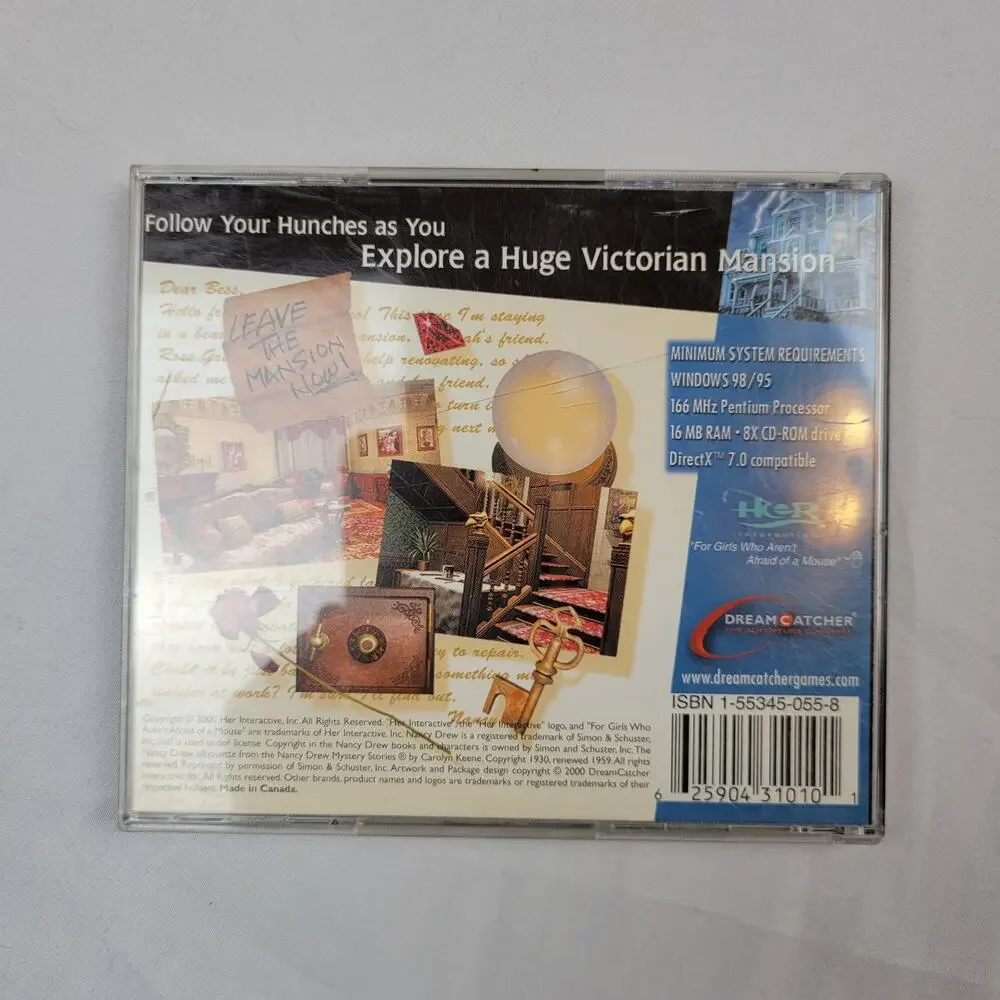Nancy Drew Message in a Haunted Mansion PC Disc